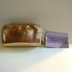 Stephanie Johnson Flecked Gold Mini Cosmetics Bag